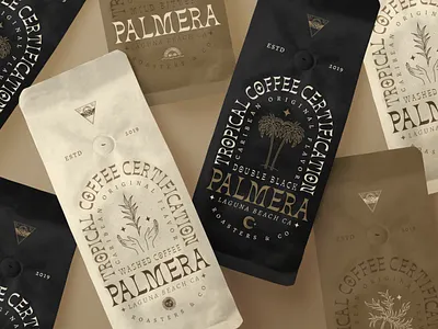 PALMERA Coffee Roasters branding design graphic design icon illustration logo packaging typography vector vector illustration