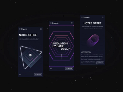 Origamix animation bachoodesign branding clean design illustration interface logo ui website