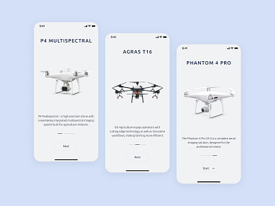 DJI app brand design minimal mobile onboarding ui ux