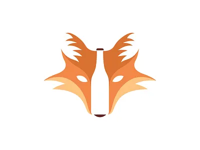 Fox Beer Bottle alcohol animal beer beer bottle beer branding beer can beer label bottle clever design fox foxy liquor logo logomark mark mistershot negative space negativespace symbol