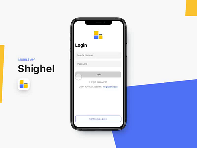 Shighel - Forgetting Password animation app design fluid interface jobs service smooth ui