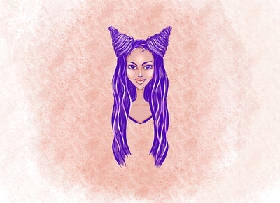 82CC9F21 F656 4144 A3E4 3A61BADB912A branding design fashion girl icon illustration ipad procreate violet