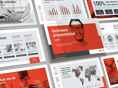 PowerPoint Presentation Vol. 3 business presentation gray powerpoint powerpoint presentation powerpoint slide powerpoint template presentation red red accents slide template typoedition