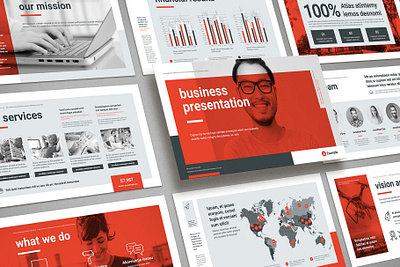 PowerPoint Presentation Vol. 3 business presentation gray powerpoint powerpoint presentation powerpoint slide powerpoint template presentation red red accents slide template typoedition