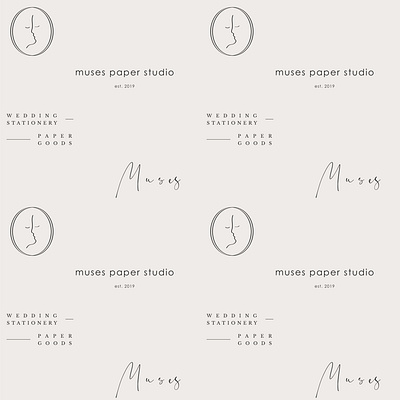 Muses Paper Studio Pattern branding logo