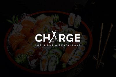 CHARGE Sushi Bar Restaurant adobe brand donald trump fiverr flat icon illustrator leo messi logo messi minimal minimalist template tramp typogaphy