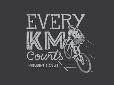 Every KM Counts bicycle bike cycling illustration procreate vector