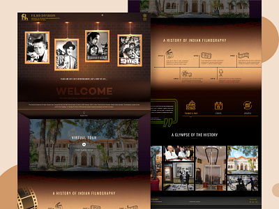Films Division Website Design Proposal cinema coffee dark movie textured theatre website design
