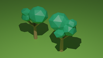 Low-poly Trees 3d art 3dmodeling blender3d lowpoly lowpolyart modelling trees