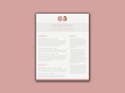 Free Feminine Resume Template with Minimalist Design cv cv resume cv template free cv template free resume template freebie freebies resume resume template
