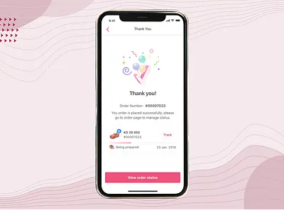 Thank you page congratulations design illustration order placed order status success thank you track order typography ui design ux