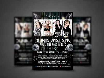 Dunia Malam Flyer Template abstract advertise art background banner book booklet brochure business card catalog city concept corporate cover day design document element