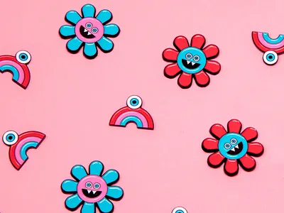 Lindsey Made This pins enamel pin enamelpins flair flowers illustrate illustration monsters pins