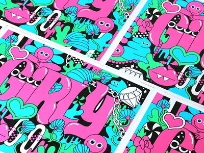 Lindsey Made This Girly Print applepencil girly illustration ipad poster poster art screenprint vector