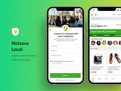 Netsave Local E-Commerce Shopping App app app design buy design ecommerce local neighbors product design save sell shop shopping app ui ux