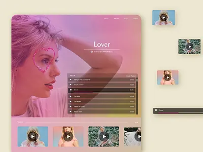 Album Landing Page album design landing page landing page design landingpage lover taylor swift ui uidesign uiux user interface design userinterface web design webdesign website website design