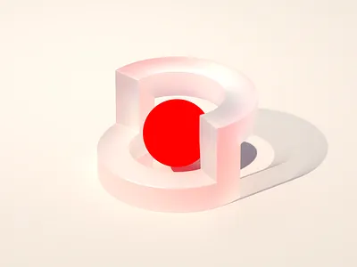 Conservation 3d bold red brand branding circle conservation design geometric glass graphic design illustration minimal minimalist red refraction render simple simplicity smart sphere