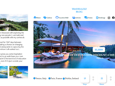 TravelzzzBlog blog colors design digital font growth travel typography uiux