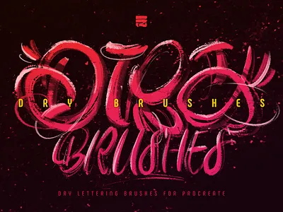 Dry lettering brushes for Procreate lettering procreate