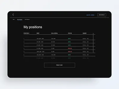 ARC app design assets bitcoin blockchain clean ui crypto crypto exchange cryptocurrency dark mode dashboad debt digital currency ether ethereum minimal money synthetic uidesign uxdesign webdesign