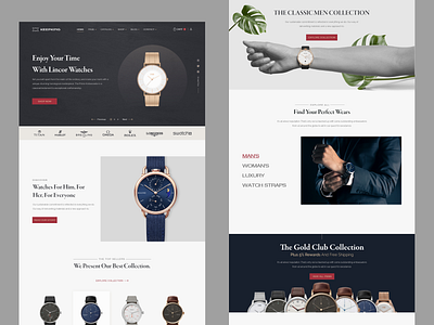 KEEPKING - Online Watch Store branding ecommerce flat icon minimal online store product shop shopping cart theme typography ui uiux ux watch watch store web web design website webtemplate