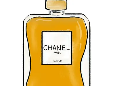 Chanel perfume design graphic design illustration raster