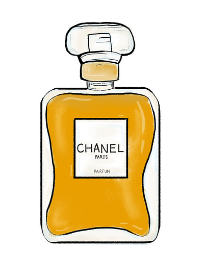Chanel perfume design graphic design illustration raster