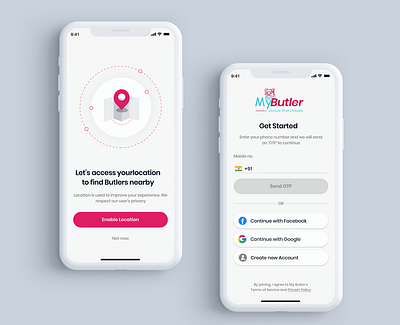 My Butler App (Login) app bai butler cleaning cleaning service design home cleaning house clean household icon illustration kamwali bai typography ui