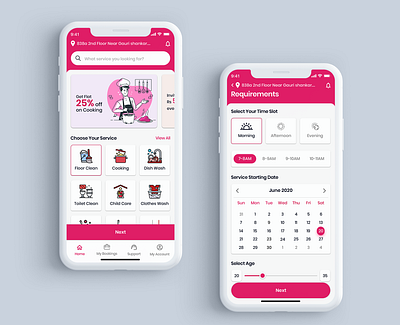 My Butler app bai cleaning cleaning service household illustration logo ui ux