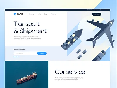 International Shipment - Marketing Website Concept branding clean design graphic design illustration logo marketing specialist marketing website design marketing website specialist simple ui ux web website