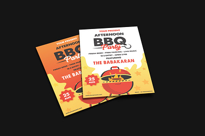 BBQ Party Flyer brand design brand identity branding corporate branding creative design design flyer design flyer template graphic design logo design