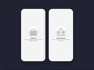 Empty States animation app design empty empty state emptystate fluid illustration interface microinteraction ui zero state