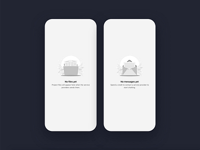 Empty States animation app design empty empty state emptystate fluid illustration interface microinteraction ui zero state