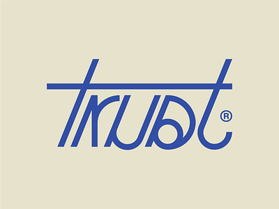 Trust® Letterform brand identity branding custom type finance grid handwritten logo logo design logotype safe traditional type typeface typography