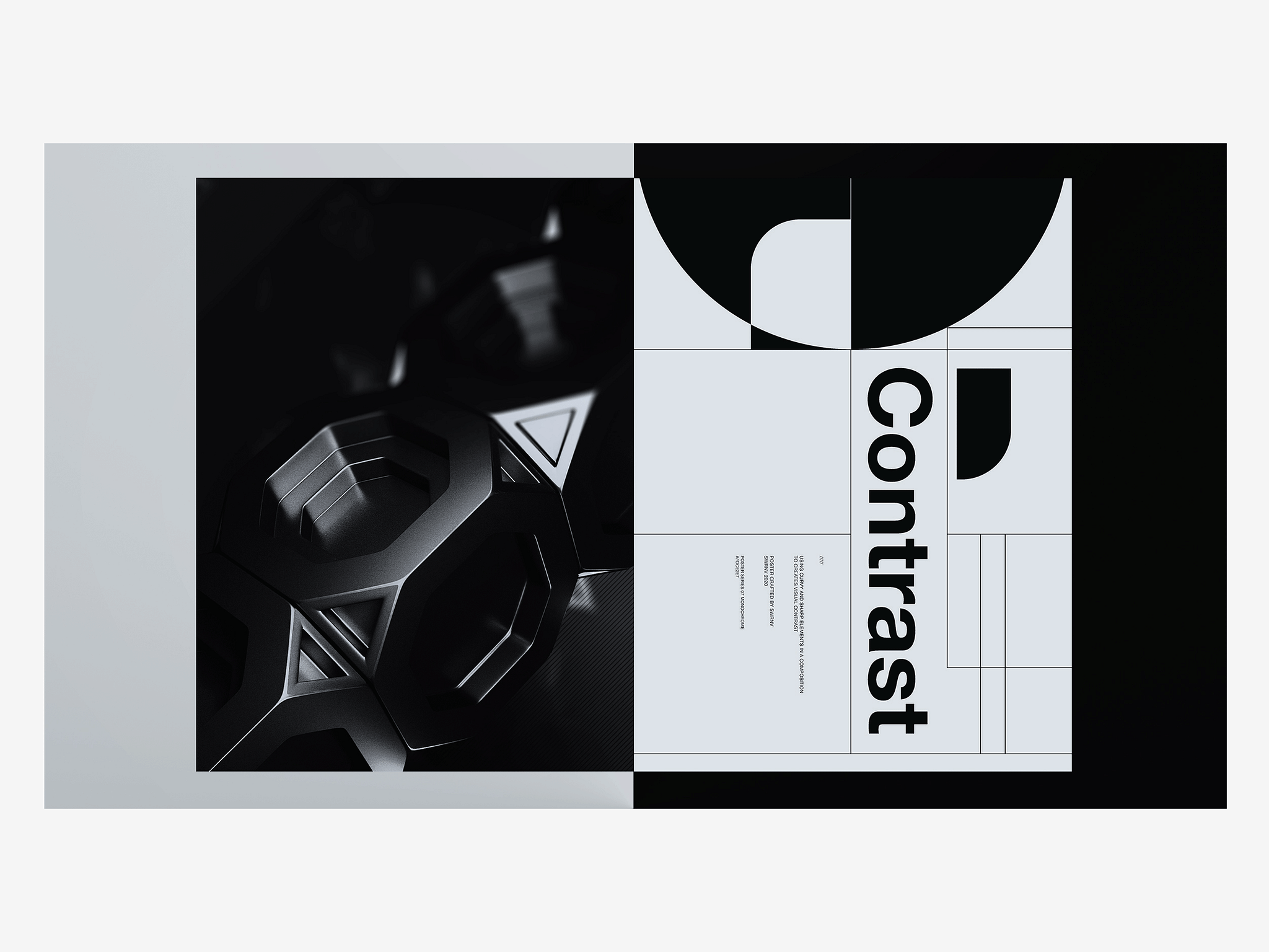 Contrast- Typography Poster by Swrnv on Dribbble