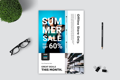 Summer Sale Flyer brand design brand identity branding creative design flyer flyer design graphic design logo design promotional design