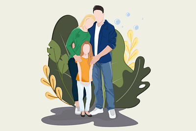 Happy family art child design family flat flatdesign happy illustration people vector webdesign