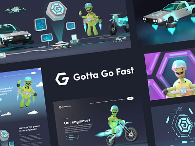 Gotta Go Fast 3d blender branding character design illustration mascot turtle web design website