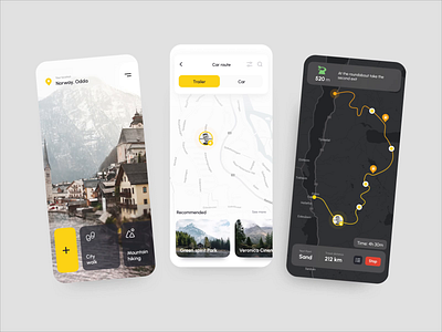 Easy Way App animation appdesign colors concept design dynamic gps guide icons image map mobile sightseeing style travel ui ux world