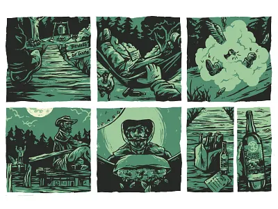 Prairie Pirate Comic beer illustration brewery comic comic strip cowboy hand drawn prairie pirate western