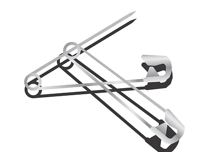 Safety pin design graphic illustration pin safety pin vector