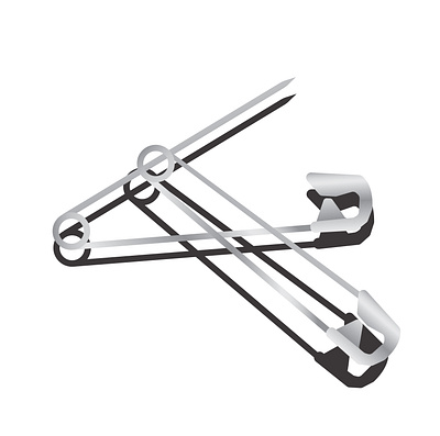 Safety pin design graphic illustration pin safety pin vector