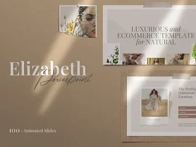 Elizabeth Powerpoint Template clean design ecommerce fashion free keynote free powerpoint template free presentation free template keynote powerpoint ppt presentation template ui ux