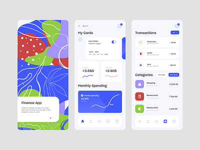 Mobile Finance App banking banking app finance illustration mobile mobile app mobile app design mobile design mobile ui typography ui ux web website