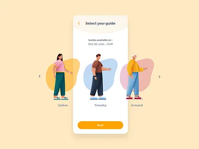Pornic Cycling Tours Miche le 2 app cycle tours design guide illustration minimal mobile sapiens illustrations tour booking app ui ux