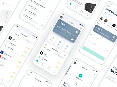 Mobile banking - Mobile app admin adobe xd app bank bank card banking banking app clean dashboard design finance ios iphonex minimal mobile money page ui ux wallet