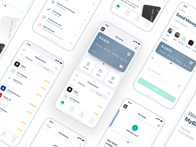 Mobile banking - Mobile app admin adobe xd app bank bank card banking banking app clean dashboard design finance ios iphonex minimal mobile money page ui ux wallet