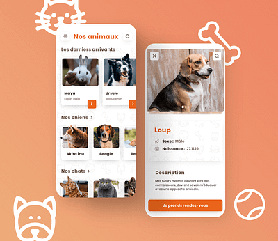 SPCA app 🐶🐱 adobe animals branding design mobile photoshop sketch ui ux