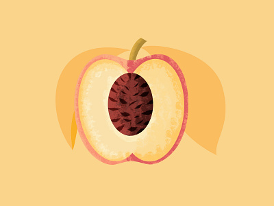 Peach 2d 2d art design designdaily flat flat illustration fruit fruit illustration fruits graphic illustration illustration design peach peaches peachy photoshop texture