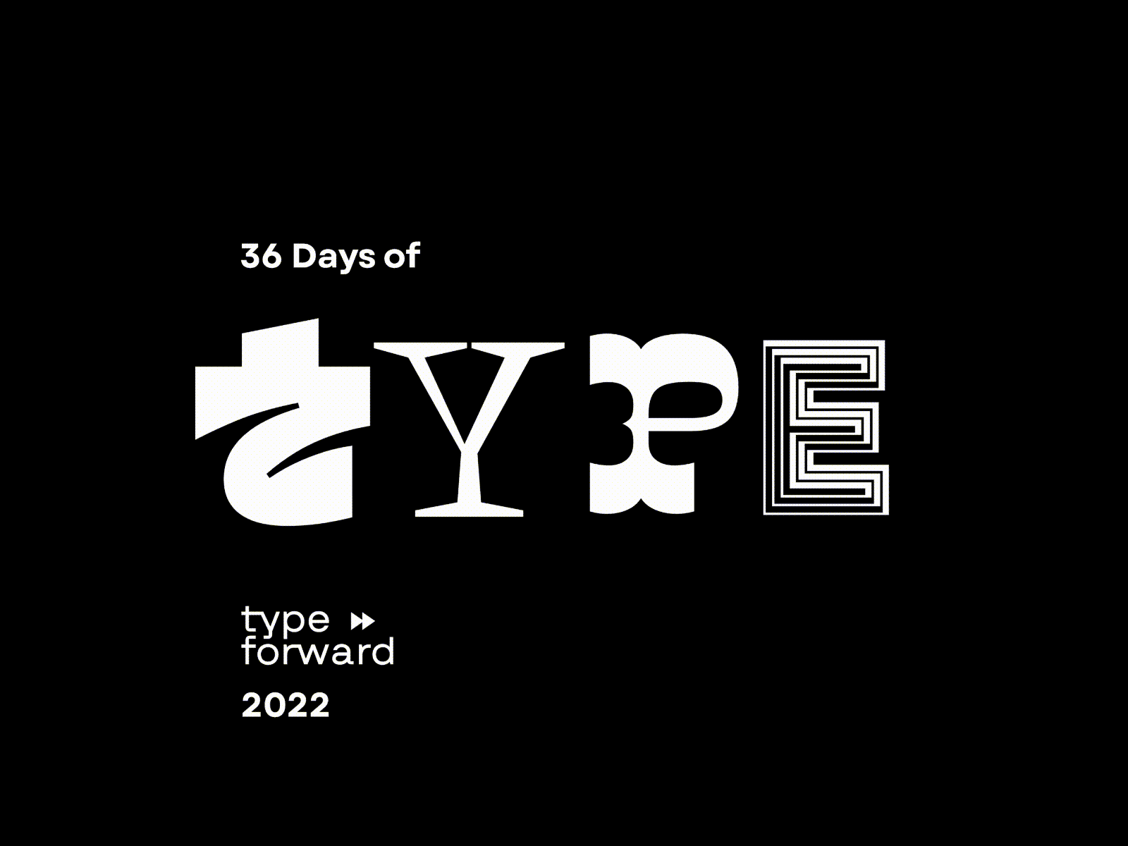 36 Days of type 2022 custom letters design font fontdesign letter type typedesign typography variable